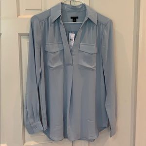 Ann Taylor Light Blue Blouse Size XS NWT